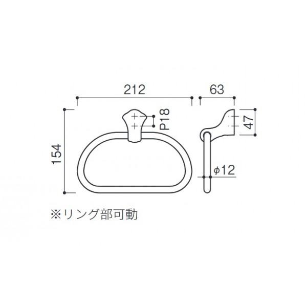 河淳 タオルリング ヘアラインゴールド SC-790-XHの画像