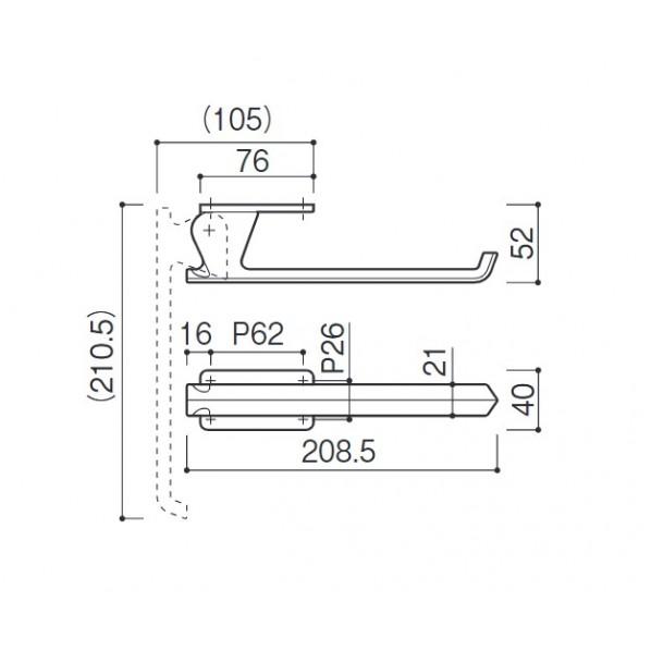河淳 タオルレール クローム SE-181-XCの画像