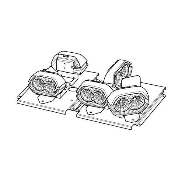 LED55BRS-M　小糸製作所製 小糸製作所 LED赤色散光式警光灯 M型 55型12V(幅550mmタイプ