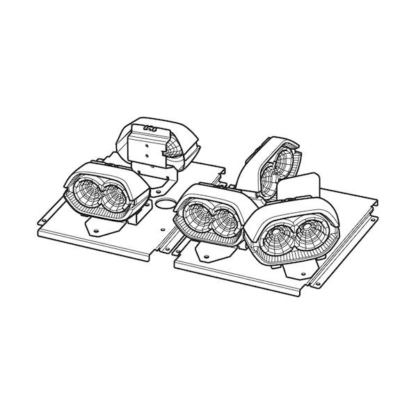 小糸製作所 LED黄色散光式警光灯 M型 55型 12V(幅550mmタイプ 