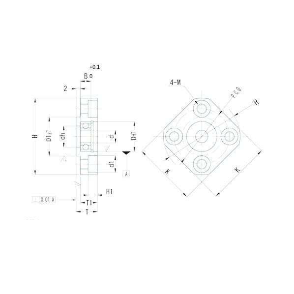 MIYOSHI ベアリングホルダーセット インロー止め輪タイプ 四角型 BSIS-6202ZZ｜diy-tool｜02