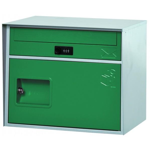 ケイジーワイ工業 郵便ポスト付き宅配ボックス リシム キューブ スタンド無し グリーン THB-CB2 GR