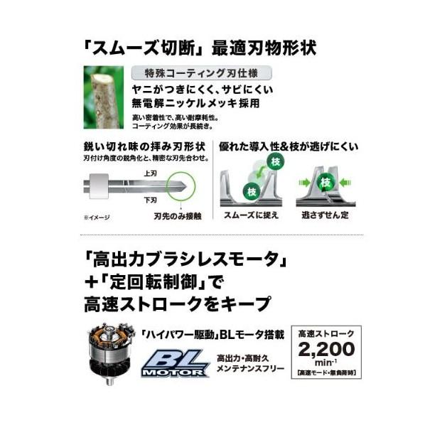 マキタ 18V 充電式 ヘッジトリマ 本体のみ(バッテリ・充電器別売) 青 (刈込幅)600mm MUH600DZ｜diy-tool｜03