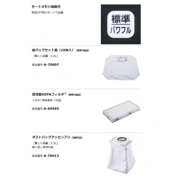 マキタ 36V 充電式 背負集じん機 本体のみ(バッテリ・充電器別売 マキタ 36V 充電式 背負集じん機 本体のみ(バッテリ・充電器別売