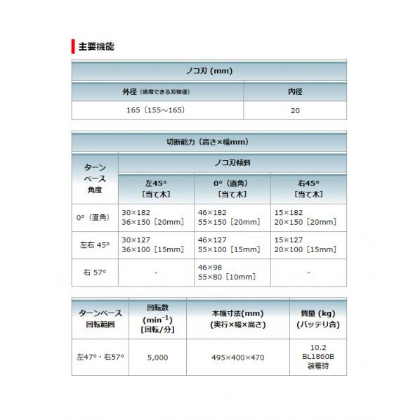 マキタ 18V 充電式 スライドマルノコ アルミベース仕様 本体のみ(バッテリ・充電器別売) 鮫肌チップソー付 青 165mm LS610DZ 1台 | マキタ | 08