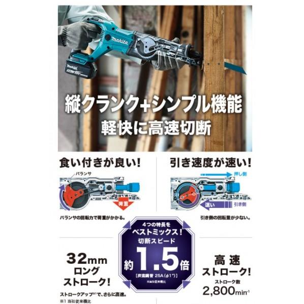 マキタ（makita） 充電式 レシプロソー 本体のみ(バッテリ・充電器別売 