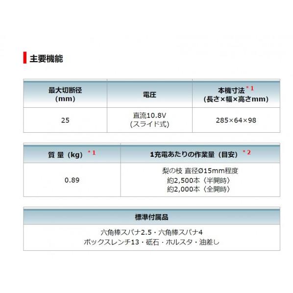 マキタ 10.8V 充電式 せん定ハサミ 本体のみ(バッテリ・充電器・ケース別売) UP100DZ 1点の画像