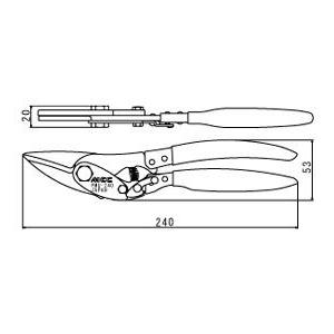松坂鉄工所 MCC倍力万能バサミ(1丁＝1PK) PMU240