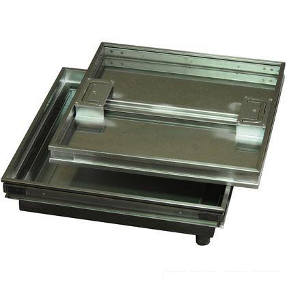 水上 ファースト ステンレス フロアーハッチ モルタル用防水・防臭、歩道用 蓋寸W300×D300mm FMW-300