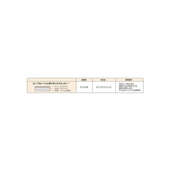 マサル工業 ループカーペット用マヂックステッカー ２５ｍｍ ２５ｍ巻 25RMS25の画像