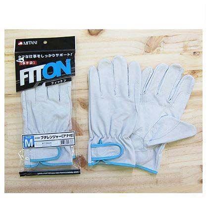 ミタニ 豚革手袋 アテ付き フィットン(ブタレンジャー) グレー M