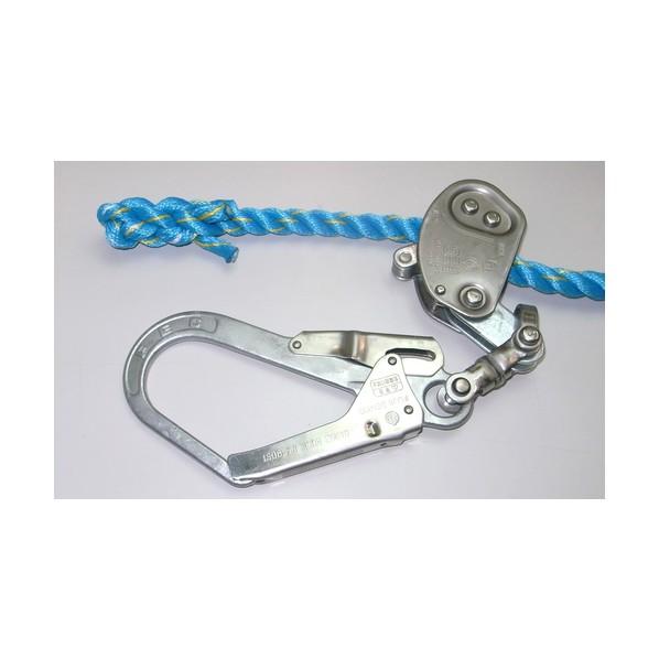まつうら工業 青色ニューテトロン水平親綱(緊張器付) 青 16mm×15m NEW-TETORON-WF1615BLUE 1個の画像