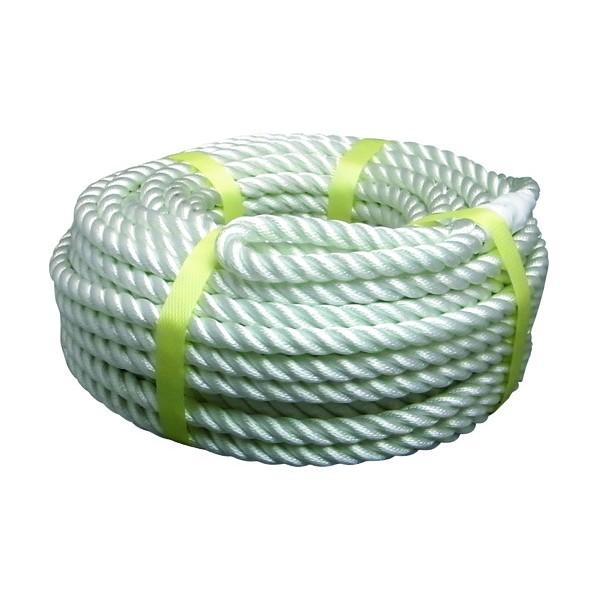 まつうら工業 電動ウインチ用ナイロンロープ(3打ち) 8mmΦ×200m 両端アイ加工 NR-3STRAND-8-200