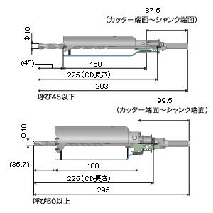 ミヤナガ 振動用ドリルSコア/ポリクリックシリーズカッター PCSW150C｜diy-tool｜03