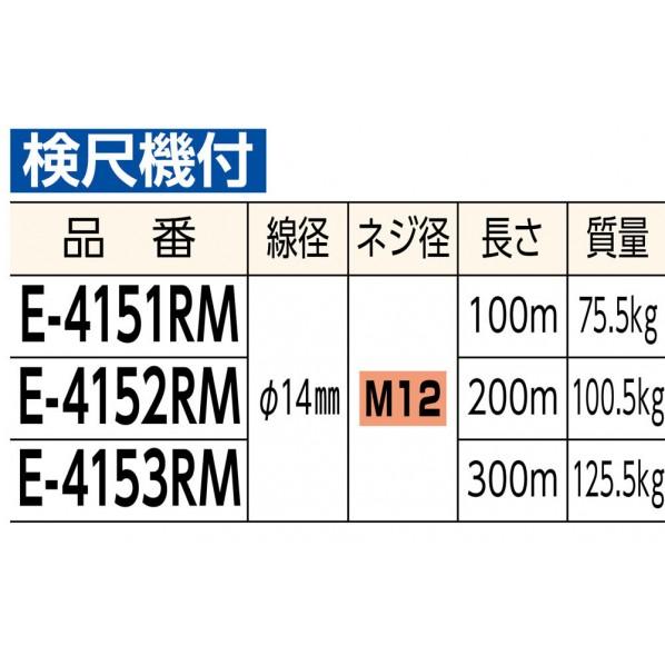 PROMATE（プロメイト） スーパーイエロー 検尺機付 線径 φ14mm 長さ200m E-4152RM 1個の画像