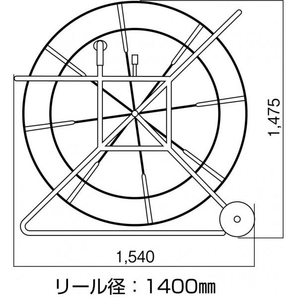 PROMATE（プロメイト） スーパーイエロー 検尺機付 線径 φ14mm 長さ200m E-4152RM 1個の画像