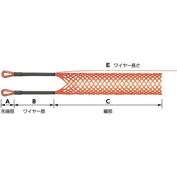 M-Creative（エムクリエイティブ 絶縁ケーブルグリップ中間 (編込) 69-80 全長 1270mm MC80070MINS 1本_2