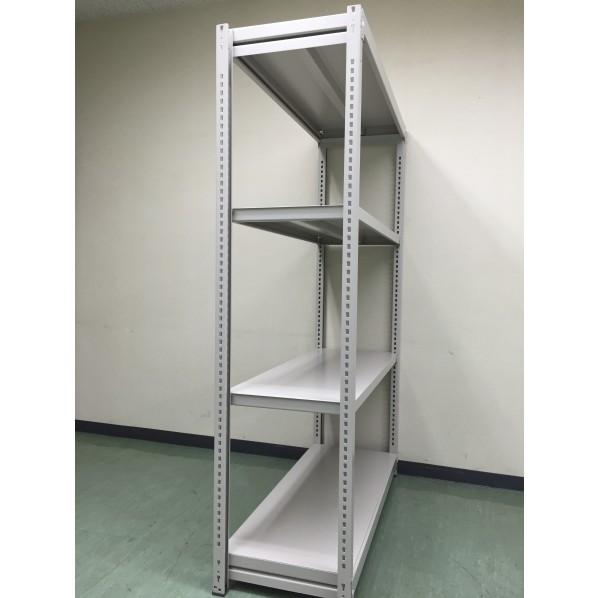 明興関包スチール 軽中量ボルトレスラック(耐荷重200(kg/段)/アイボリー/4段/連結/SR） アイボリー SR20-7330-4R 1台_3