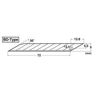 NTカッター デザインナイフ替刃 BD型 BD-2000｜diy-tool｜02