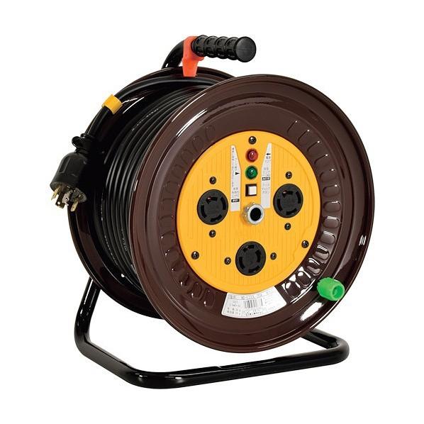 日動工業 ロック引掛式コンセントドラム 三相200V 4芯 アース付 30m ND 