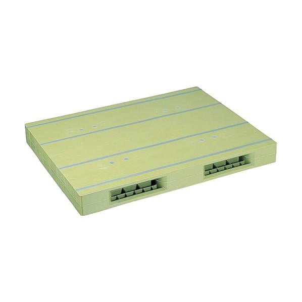 日本プラパレット プラスチックパレットZR-1114E 両面ニ方差し ライトグリーン ZR-1114E-LG