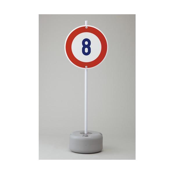 十字路 日本緑十字社 道路標識・構内用 制限速度8キロ 道路323‐8K 600mm