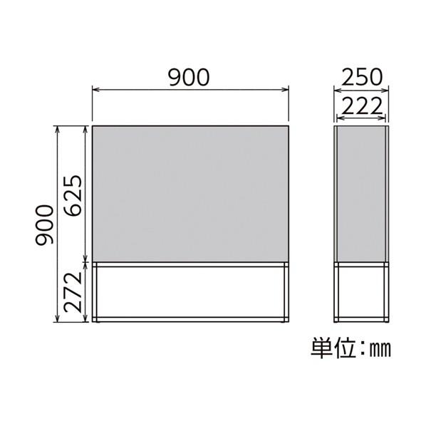 日本緑十字社 BOXプランター(フェイクグリーン) アイアン風脚 セピア 900×1190×550mm 291063 1点の画像