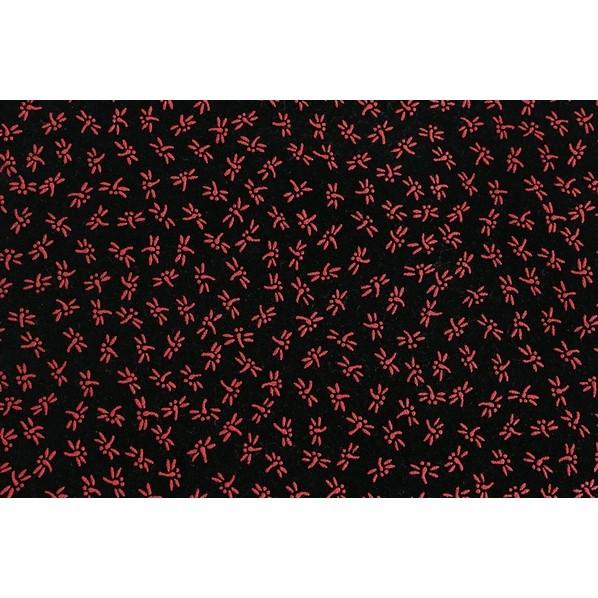 日本紐釦貿易(Nippon Chuko) 日本紐釦貿易 印伝調合皮スエードレザー生地 トンボ柄 赤 巾92cm×9m切売カット KP4080-12D-9M 9mの画像