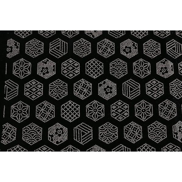 日本紐釦貿易(Nippon Chuko) 日本紐釦貿易 印伝調合皮スエードレザー生地 甲羅柄 白 巾92cm×9m切売カット KP4080-13A-9M 9mの画像