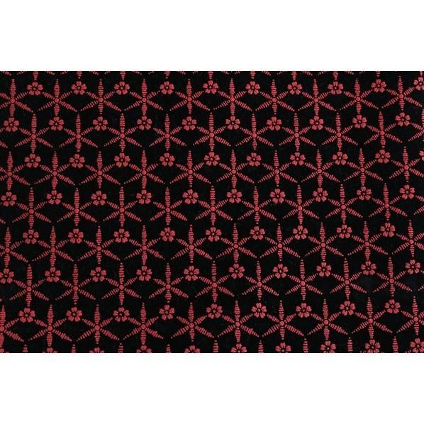 日本紐釦貿易(Nippon Chuko) 日本紐釦貿易 印伝調合皮スエードレザー生地 麻柄 赤 巾92cm×9m切売カット KP4080-16D-9M 9mの画像