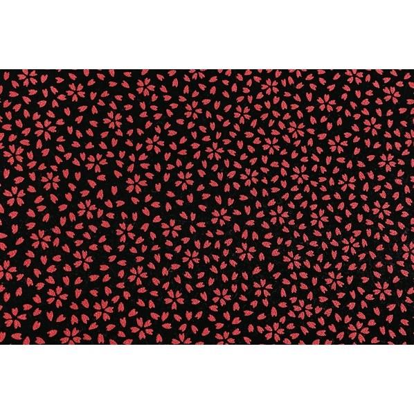 日本紐釦貿易(Nippon Chuko) 日本紐釦貿易 印伝調合皮スエードレザー生地 桜柄 赤 巾92cm×9m切売カット KP4080-4D-9M 9mの画像