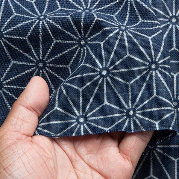 日本紐釦貿易(Nippon Chuko) 日本紐釦貿易 和風モダン柄生地 麻の葉柄 巾110cm×10m切売カット KP7090-1-10M 10mの画像