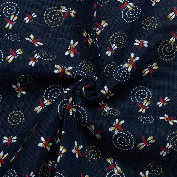 日本紐釦貿易(Nippon Chuko) 日本紐釦貿易 和風モダン柄生地 とんぼ柄 巾110cm×10m切売カット KP7090-111-10M 10mの画像
