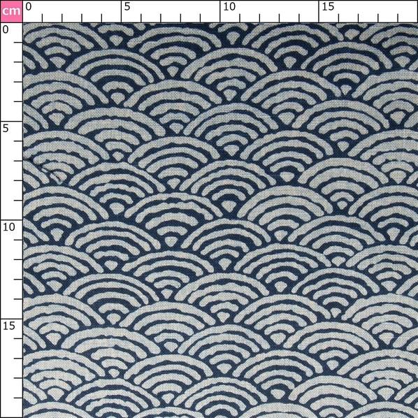 日本紐釦貿易(Nippon Chuko) 日本紐釦貿易 和風モダン柄生地 青海波柄 巾110cm×10m切売カット KP7090-4-10M 10mの画像