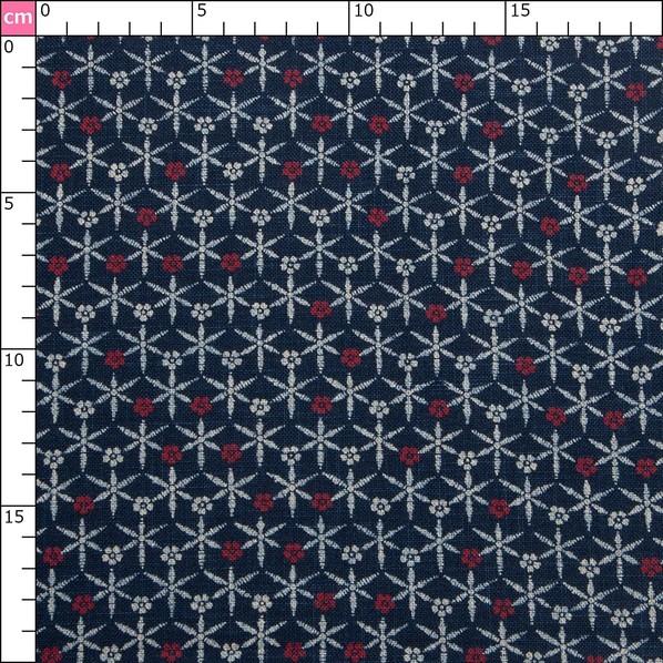 日本紐釦貿易(Nippon Chuko) 日本紐釦貿易 和風モダン柄生地 花菱柄 巾110cm×10m切売カット KP7090-52-10M 10mの画像
