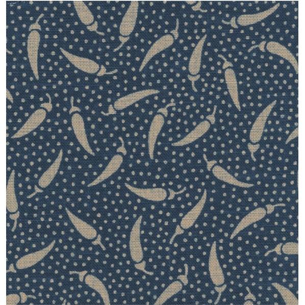 日本紐釦貿易(Nippon Chuko) 日本紐釦貿易 和風モダン柄生地 とうがらし柄 巾110cm×10m切売カット KP7090-74-10M 10mの画像