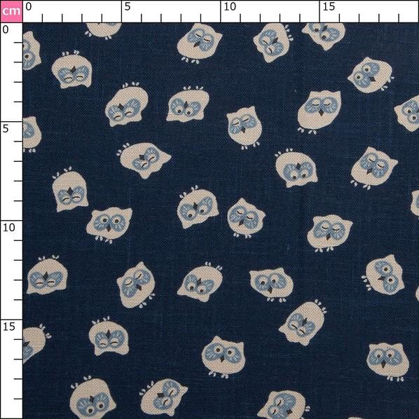 日本紐釦貿易(Nippon Chuko) 日本紐釦貿易 和風モダン柄生地 ふくろう柄 巾110cm×10m切売カット KP7090-91-10M 10mの画像
