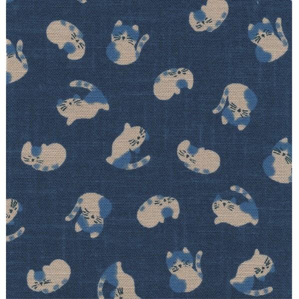 日本紐釦貿易(Nippon Chuko) 日本紐釦貿易 和風モダン柄生地 ねこ柄 巾110cm×10m切売カット KP7090-92-10M 10mの画像