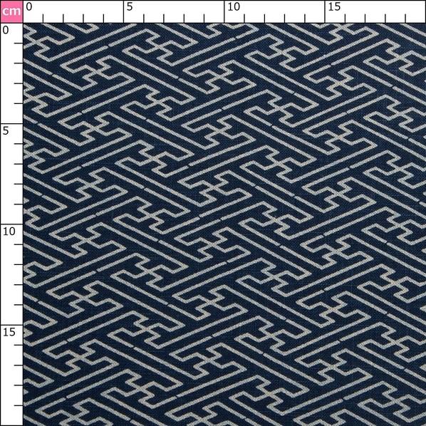 日本紐釦貿易(Nippon Chuko) 日本紐釦貿易 和風モダン柄生地 さやがた柄 巾110cm×10m切売カット KP7090-99-10M 10mの画像
