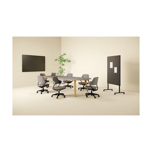 ナイキ ワークチェアー（ミドル） フープル HPE型/背・座:オーシャンブルー/布張り HPE511F-W-POB 1脚_4