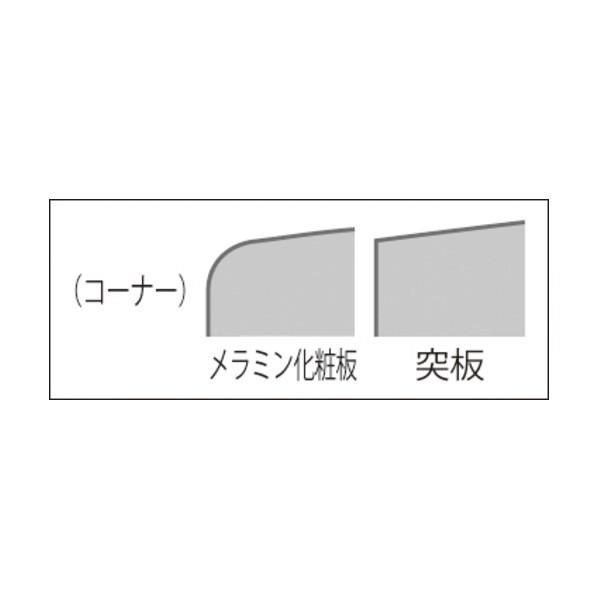 ナイキ ミーティングテーブル（配線無 KDF型/天板:サンドウォールナット 脚:ブラック/W3200×D1200×H714 KDF3212B-SDW 1台_6