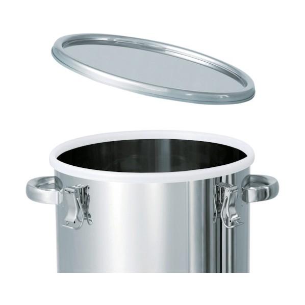 日東金属工業 ステンレスタンクストレートクリップ式密閉タンク(フタ付)65L AMT10043の画像