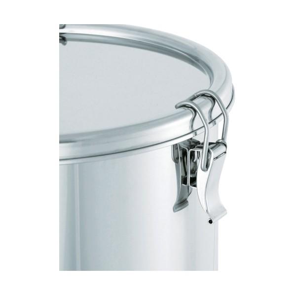 日東金属工業 ステンレスタンクストレートクリップ式密閉タンク(フタ付)65L AMT10043の画像