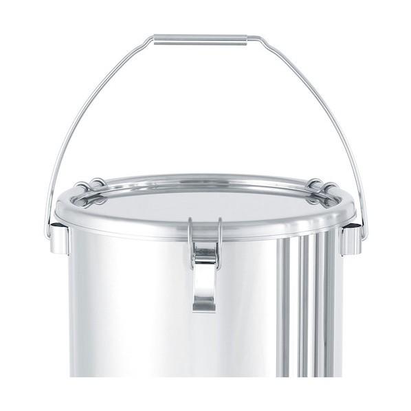 日東金属工業 ステンレスタンクストレートクリップ式吊下げ密閉タンク（フタ付）１０Ｌ AMT11024の画像
