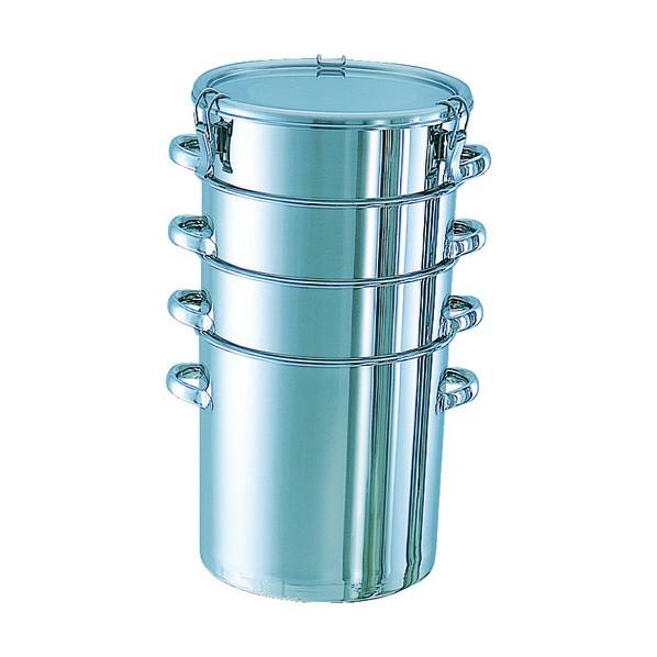 日東金属工業 ステンレスタンクテーパー付キャッチクリップ式密閉タンク（フタ付）２０Ｌ AMT08030の画像