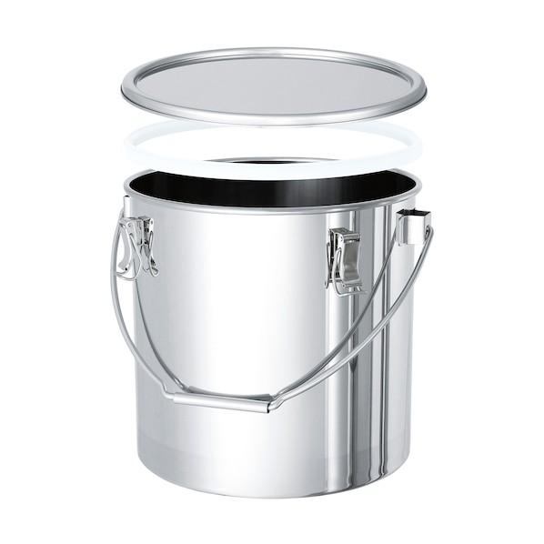 日東金属工業 ステンレスタンクテーパー付吊下げ密閉タンク（フタ付）２０Ｌ 360 x 360 x 350 mm TPCTB30の画像