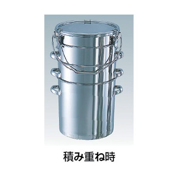 日東金属工業 ステンレスタンクテーパー付吊下げ密閉タンク（フタ付）２０Ｌ 360 x 360 x 350 mm TPCTB30の画像