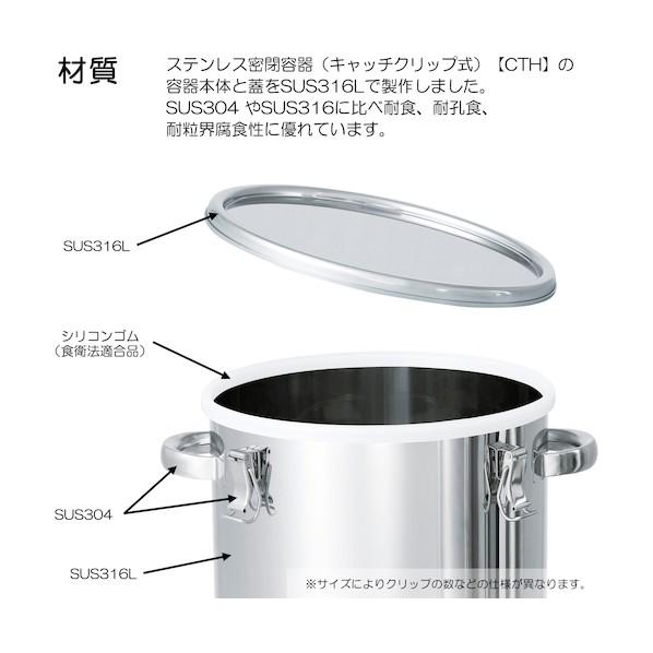 日東金属工業 ステンレスタンクSUS316Lクリップ式密閉タンク