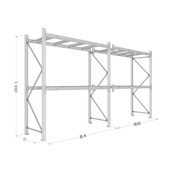 日本ファイリング パレットラック2ton用単体 P6-30X25A209-2