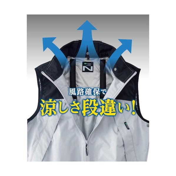 株式会社エヌ・エス・ピー ND-1132 Nクールウェア 半袖 上部ファン フルハーネス (服 S) ブルー・チタン・タチエリ 8214478 1点の画像